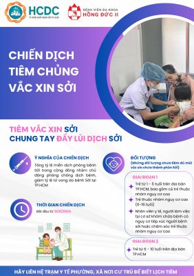 Thông tin chiến dịch tiêm chủng vắc xin sởi tại TP.HCM